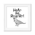 Picture of Hear me Roar Gray _GroupedProduct_Square_Mini_ _GroupedProduct_Square_Framed_Matted_