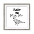 Picture of Hear me Roar Gray _GroupedProduct_Square_Mini_ _GroupedProduct_Square_Framed_Matted_