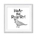 Picture of Hear me Roar Gray _GroupedProduct_Square_Mini_ _GroupedProduct_Square_Framed_Matted_