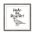 Picture of Hear me Roar Gray _GroupedProduct_Square_Mini_ _GroupedProduct_Square_Framed_Matted_