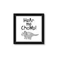Picture of Hear me Chomp Gray _GroupedProduct_Square_Mini_ _GroupedProduct_Square_Framed_Matted_