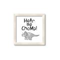 Picture of Hear me Chomp Gray _GroupedProduct_Square_Mini_ _GroupedProduct_Square_Framed_Matted_