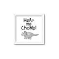 Picture of Hear me Chomp Gray _GroupedProduct_Square_Mini_ _GroupedProduct_Square_Framed_Matted_