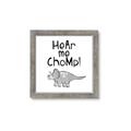 Picture of Hear me Chomp Gray _GroupedProduct_Square_Mini_ _GroupedProduct_Square_Framed_Matted_