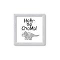 Picture of Hear me Chomp Gray _GroupedProduct_Square_Mini_ _GroupedProduct_Square_Framed_Matted_