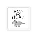 Picture of Hear me Chomp Gray _GroupedProduct_Square_Mini_ _GroupedProduct_Square_Framed_Matted_