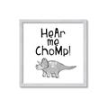 Picture of Hear me Chomp Gray _GroupedProduct_Square_Mini_ _GroupedProduct_Square_Framed_Matted_