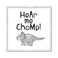 Picture of Hear me Chomp Gray _GroupedProduct_Square_Mini_ _GroupedProduct_Square_Framed_Matted_