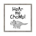 Picture of Hear me Chomp Gray _GroupedProduct_Square_Mini_ _GroupedProduct_Square_Framed_Matted_