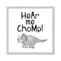 Picture of Hear me Chomp Gray _GroupedProduct_Square_Mini_ _GroupedProduct_Square_Framed_Matted_
