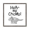Picture of Hear me Chomp Gray _GroupedProduct_Square_Mini_ _GroupedProduct_Square_Framed_Matted_