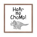 Picture of Hear me Chomp Gray _GroupedProduct_Square_Mini_ _GroupedProduct_Square_Framed_Matted_