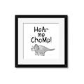 Picture of Hear me Chomp Gray _GroupedProduct_Square_Mini_ _GroupedProduct_Square_Framed_Matted_