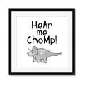 Picture of Hear me Chomp Gray _GroupedProduct_Square_Mini_ _GroupedProduct_Square_Framed_Matted_