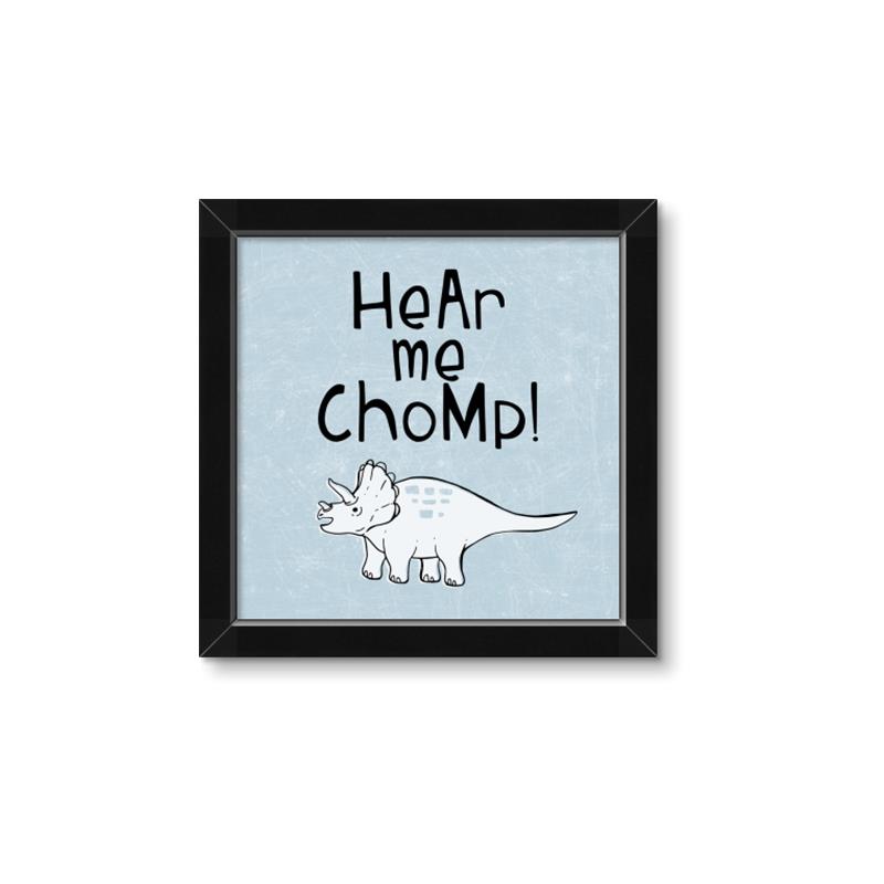 Picture of Hear me Chomp Blue Bkg _GroupedProduct_Square_Mini_ _GroupedProduct_Square_Framed_Matted_