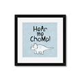 Picture of Hear me Chomp Blue Bkg _GroupedProduct_Square_Mini_ _GroupedProduct_Square_Framed_Matted_