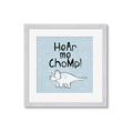 Picture of Hear me Chomp Blue Bkg _GroupedProduct_Square_Mini_ _GroupedProduct_Square_Framed_Matted_