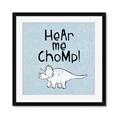 Picture of Hear me Chomp Blue Bkg _GroupedProduct_Square_Mini_ _GroupedProduct_Square_Framed_Matted_
