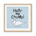 Picture of Hear me Chomp Blue Bkg _GroupedProduct_Square_Mini_ _GroupedProduct_Square_Framed_Matted_