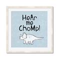 Picture of Hear me Chomp Blue Bkg _GroupedProduct_Square_Mini_ _GroupedProduct_Square_Framed_Matted_