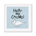 Picture of Hear me Chomp Blue Bkg _GroupedProduct_Square_Mini_ _GroupedProduct_Square_Framed_Matted_