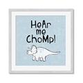 Picture of Hear me Chomp Blue Bkg _GroupedProduct_Square_Mini_ _GroupedProduct_Square_Framed_Matted_