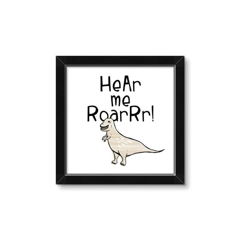 Picture of Hear me Roar Beige  _GroupedProduct_Square_Mini_ _GroupedProduct_Square_Framed_Matted_