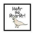 Picture of Hear me Roar Beige  _GroupedProduct_Square_Mini_ _GroupedProduct_Square_Framed_Matted_