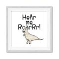 Picture of Hear me Roar Beige  _GroupedProduct_Square_Mini_ _GroupedProduct_Square_Framed_Matted_