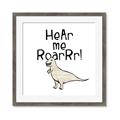 Picture of Hear me Roar Beige  _GroupedProduct_Square_Mini_ _GroupedProduct_Square_Framed_Matted_