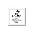 Picture of Hear me Chomp Blue _GroupedProduct_Square_Mini_ _GroupedProduct_Square_Framed_Matted_