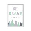 Picture of Be Brave I Pastel _GroupedProduct_Rectangle_Portrait_Mini_ _GroupedProduct_Rectangle_Portrait_Framed_Matted_