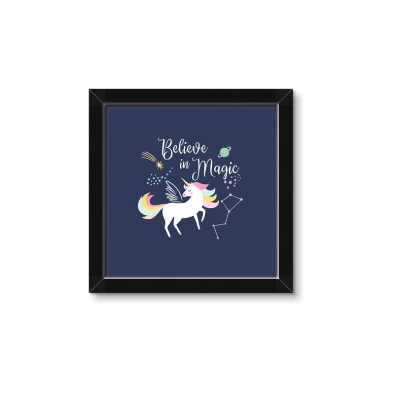 Picture of Believe in Magic Unicorn _GroupedProduct_Square_Mini_ _GroupedProduct_Square_Framed_Matted_