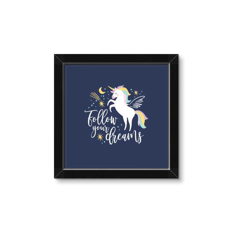 Picture of Follow your Dreams Unicorn _GroupedProduct_Square_Mini_ _GroupedProduct_Square_Framed_Matted_