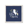 Picture of Follow your Dreams Unicorn _GroupedProduct_Square_Mini_ _GroupedProduct_Square_Framed_Matted_