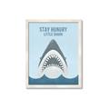 Picture of Stay Hungry Shark _GroupedProduct_Rectangle_Portrait_Mini_ _GroupedProduct_Rectangle_Portrait_Framed_Matted_