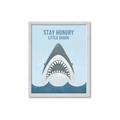 Picture of Stay Hungry Shark _GroupedProduct_Rectangle_Portrait_Mini_ _GroupedProduct_Rectangle_Portrait_Framed_Matted_