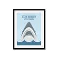 Picture of Stay Hungry Shark _GroupedProduct_Rectangle_Portrait_Mini_ _GroupedProduct_Rectangle_Portrait_Framed_Matted_