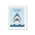Picture of Stay Hungry Shark _GroupedProduct_Rectangle_Portrait_Mini_ _GroupedProduct_Rectangle_Portrait_Framed_Matted_
