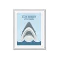 Picture of Stay Hungry Shark _GroupedProduct_Rectangle_Portrait_Mini_ _GroupedProduct_Rectangle_Portrait_Framed_Matted_