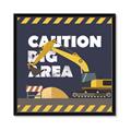 Picture of Caution Construction _GroupedProduct_Square_Mini_ _GroupedProduct_Square_Framed_Matted_