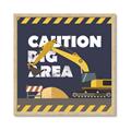 Picture of Caution Construction _GroupedProduct_Square_Mini_ _GroupedProduct_Square_Framed_Matted_