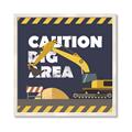 Picture of Caution Construction _GroupedProduct_Square_Mini_ _GroupedProduct_Square_Framed_Matted_