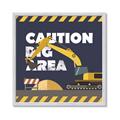 Picture of Caution Construction _GroupedProduct_Square_Mini_ _GroupedProduct_Square_Framed_Matted_