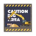 Picture of Caution Construction _GroupedProduct_Square_Mini_ _GroupedProduct_Square_Framed_Matted_