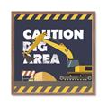 Picture of Caution Construction _GroupedProduct_Square_Mini_ _GroupedProduct_Square_Framed_Matted_