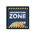 Picture of Construction Zone _GroupedProduct_Square_Mini_ _GroupedProduct_Square_Framed_Matted_