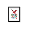 Picture of Brush Your Teeth Red Dino _GroupedProduct_Rectangle_Portrait_Mini_ _GroupedProduct_Rectangle_Portrait_Framed_Matted_