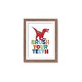 Picture of Brush Your Teeth Red Dino _GroupedProduct_Rectangle_Portrait_Mini_ _GroupedProduct_Rectangle_Portrait_Framed_Matted_