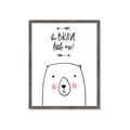 Picture of Be Brave Bear _GroupedProduct_Rectangle_Portrait_Mini_ _GroupedProduct_Rectangle_Portrait_Framed_Matted_